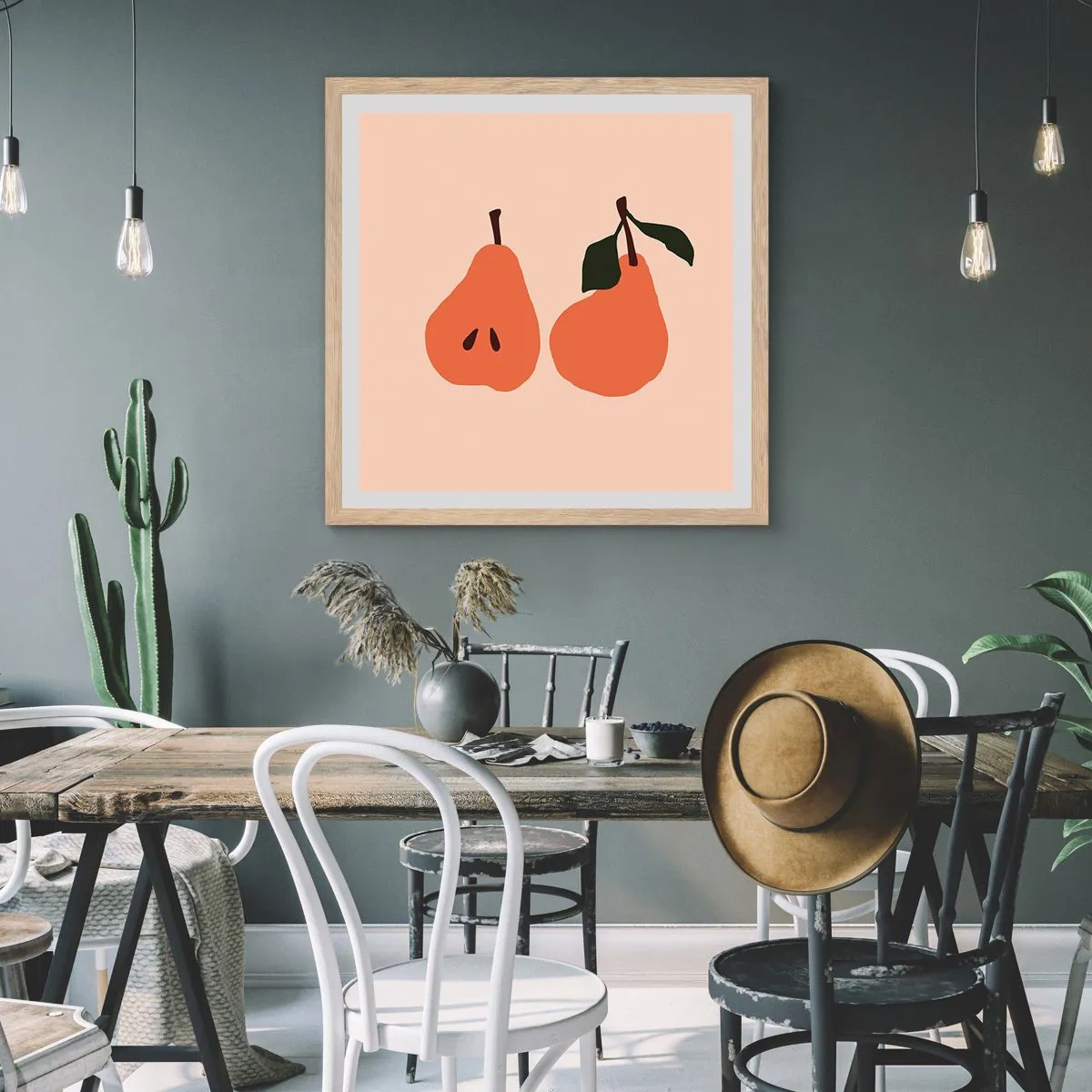 Affisch i ram av ljusek - Bara sötma - 40x40 cm