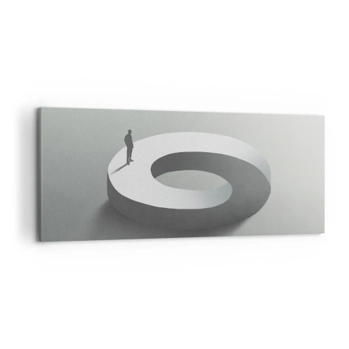 Canvastavla - Bild på duk - Och försök att vara klok - 120x50 cm