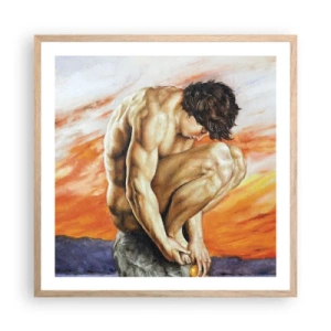 Affisch i ram av ljusek - Försänkt i sig själv - 60x60 cm