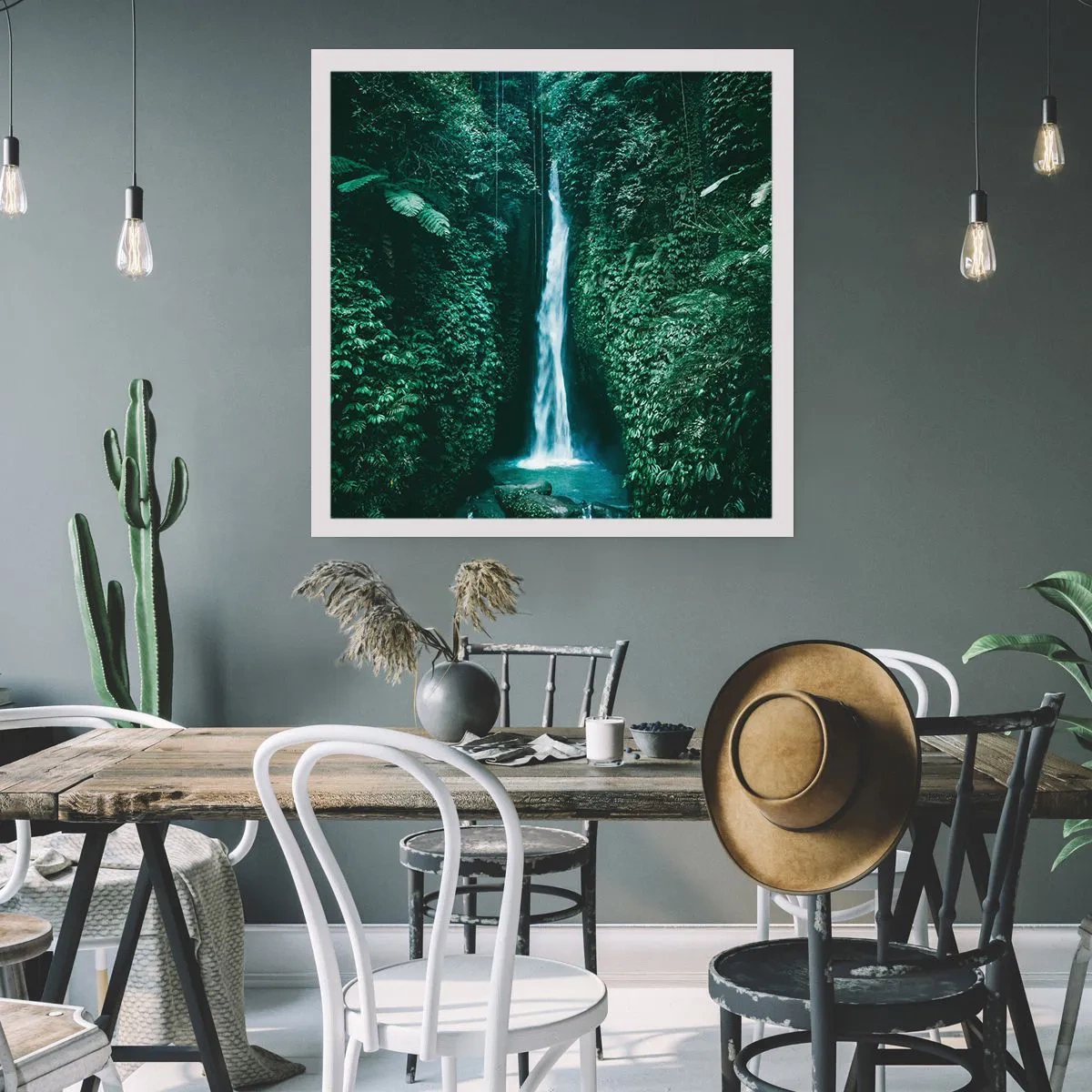 Affisch - Tropisk spa - 60x60 cm