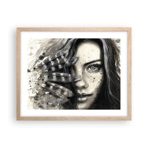 Affisch i ram av ljusek - Vild skönhet - 50x40 cm