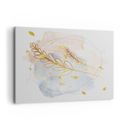 Canvastavla - Bild på duk - En gyllene explosion - 100x70 cm