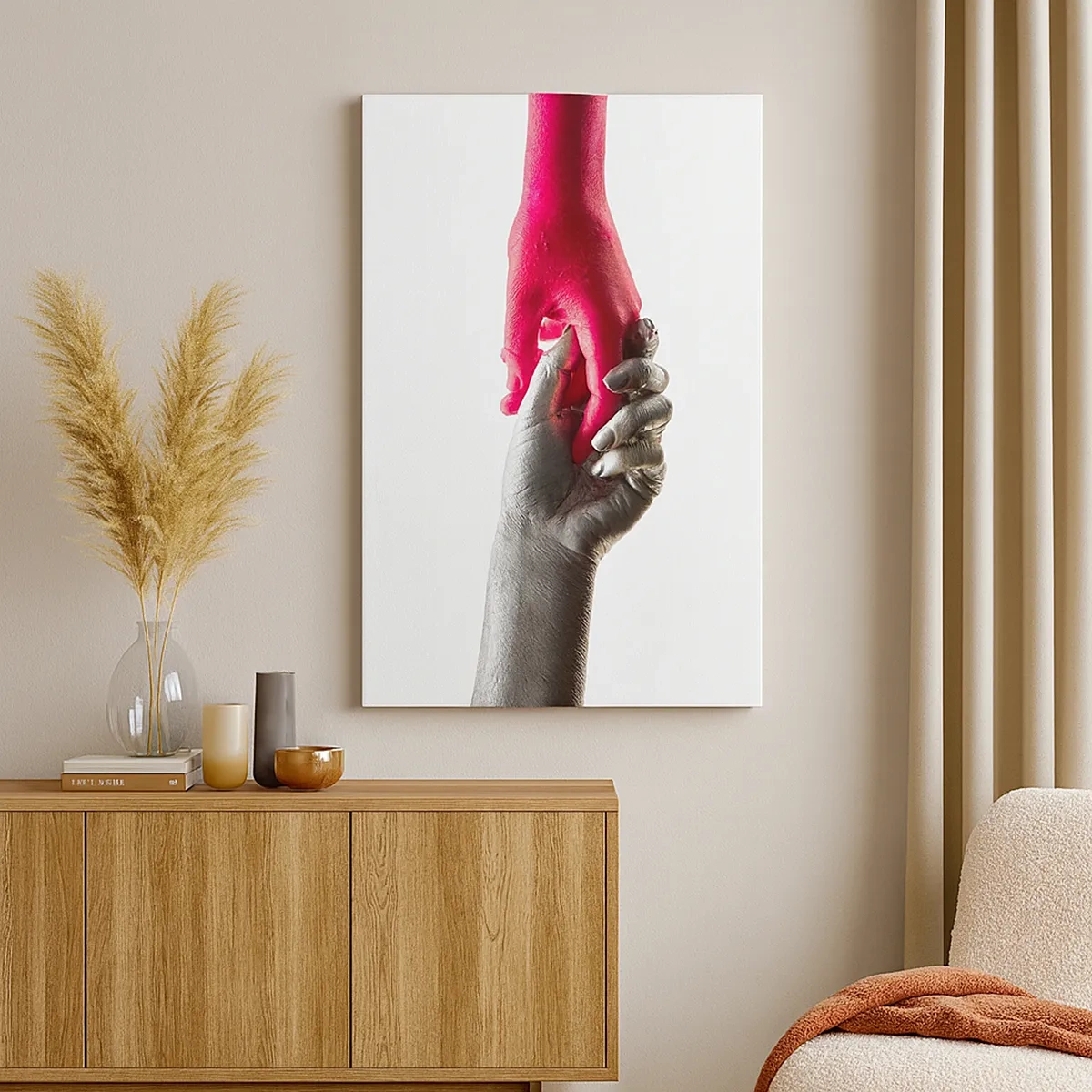 Canvastavla - Bild på duk - Tillsammans, dock annorlunda - 50x70 cm