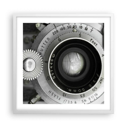 Affisch i vit ram - En berättelse om Hollywood - 50x50 cm