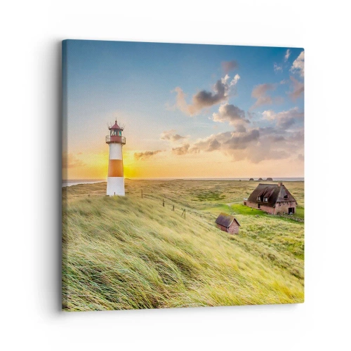 Canvastavla - Bild på duk - Mellan vågorna - 30x30 cm