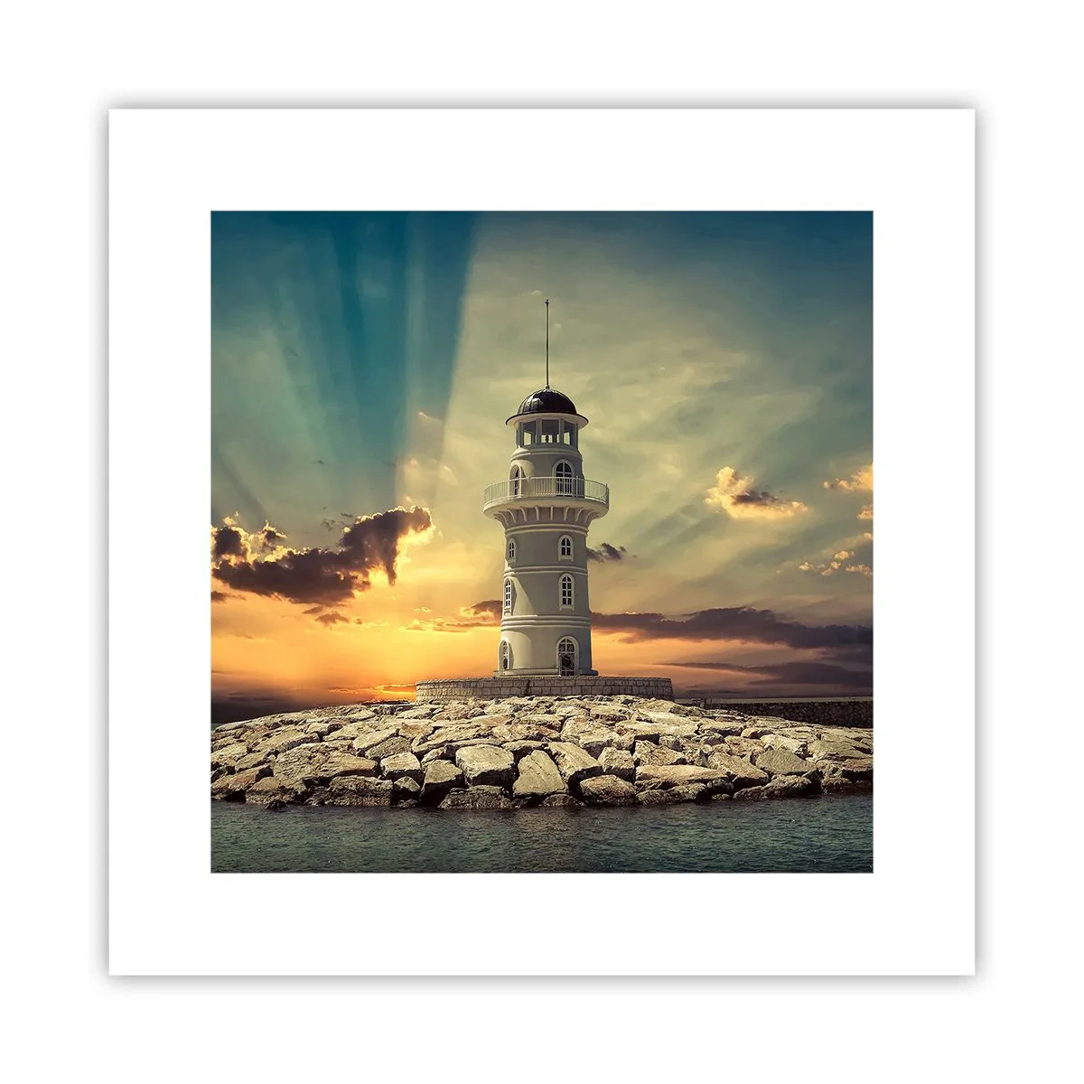 Affisch - Ljus - Godhet - Skönhet - 30x30 cm