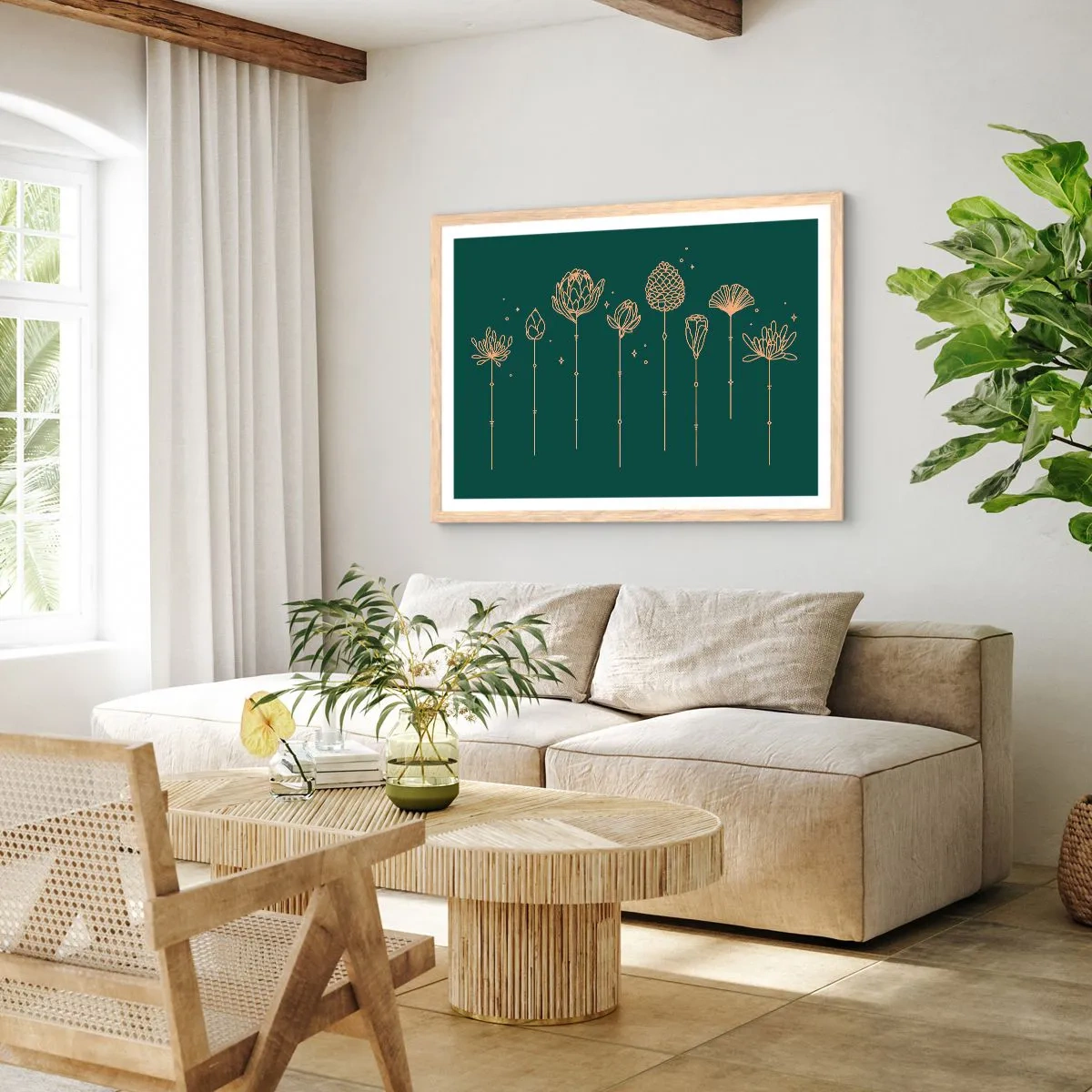 Affisch i ram av ljusek - Familjen ÖRTsson - 50x40 cm