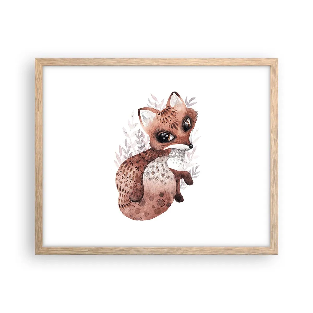 Affisch i ram av ljusek - Bara älska - 50x40 cm