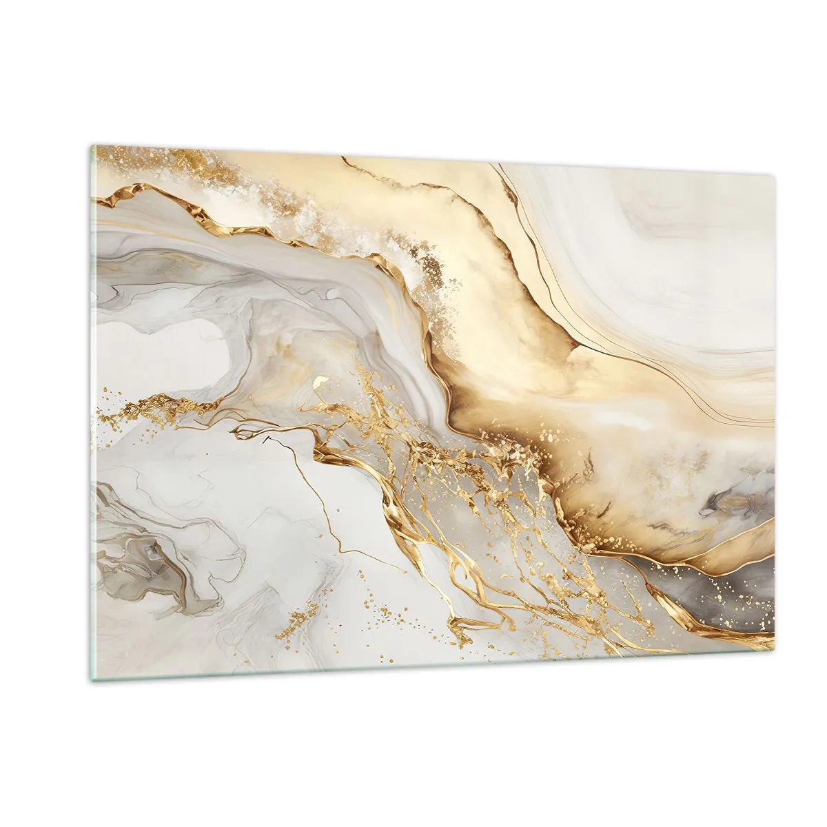 Glastavla - Bild på glas - Abstraktion: skönhet och godhet - 120x80 cm