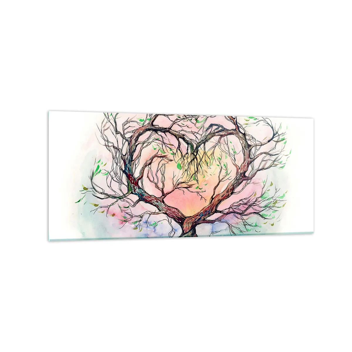 Glastavla - Bild på glas - Tillsammans mot stormarna - 120x50 cm