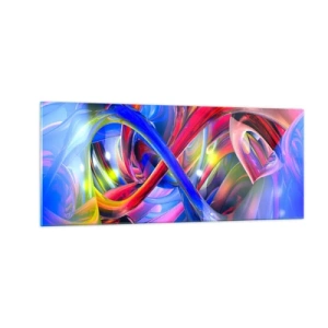 Glastavla - Bild på glas - Färgdans - 100x40 cm