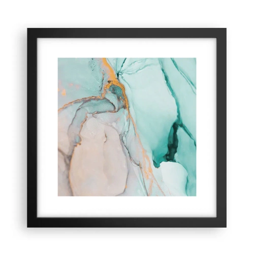 Affisch i svart ram - Formernas och färgernas dans - 30x30 cm