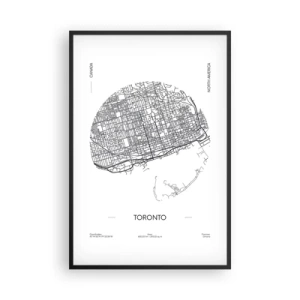 Affisch i svart ram - Torontos anatomi - 61x91 cm