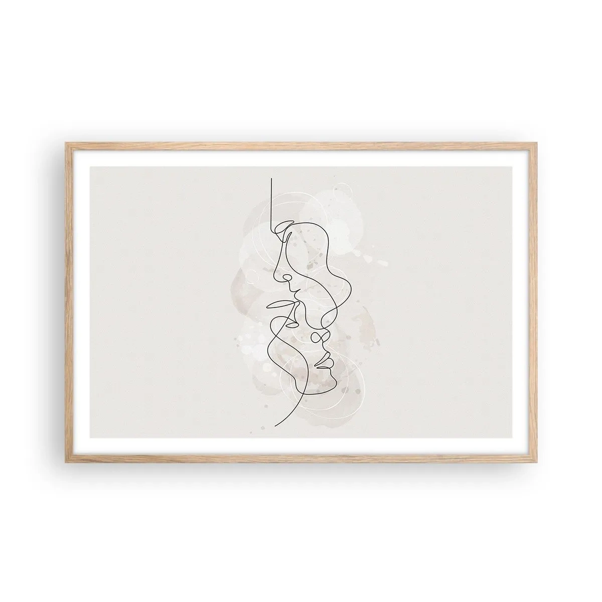 Affisch i ram av ljusek - Tilltrasslade i famn - 91x61 cm