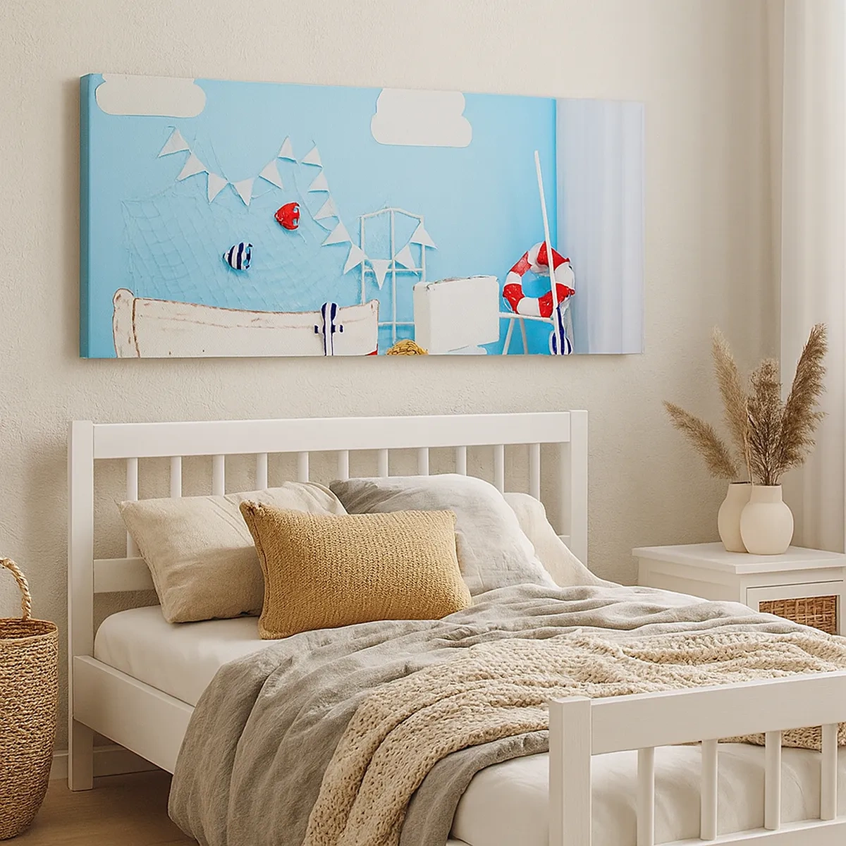 Canvastavla - Bild på duk - Barnlängtan till naturen - 30x30 cm