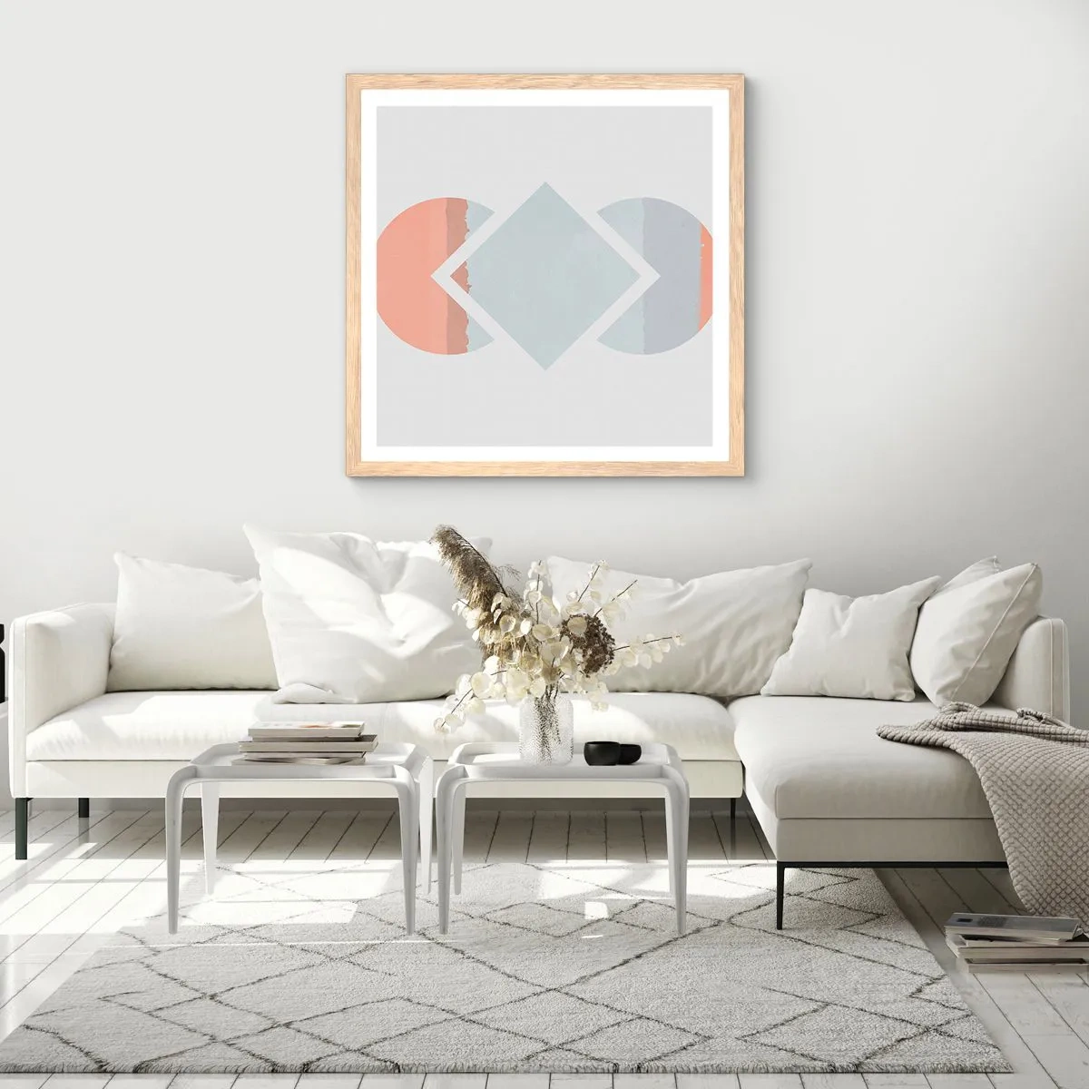 Affisch i ram av ljusek - Situationen är klar - 40x40 cm