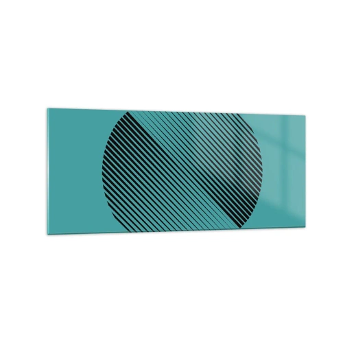 Glastavla - Bild på glas - Cirkeln - en geometrisk variation - 120x50 cm