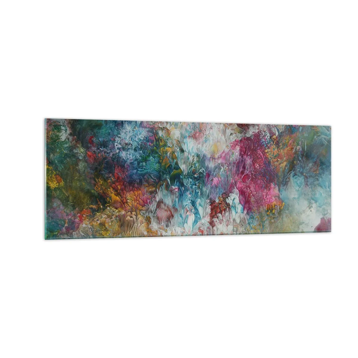 Glastavla - Bild på glas - I full blom - 140x50 cm