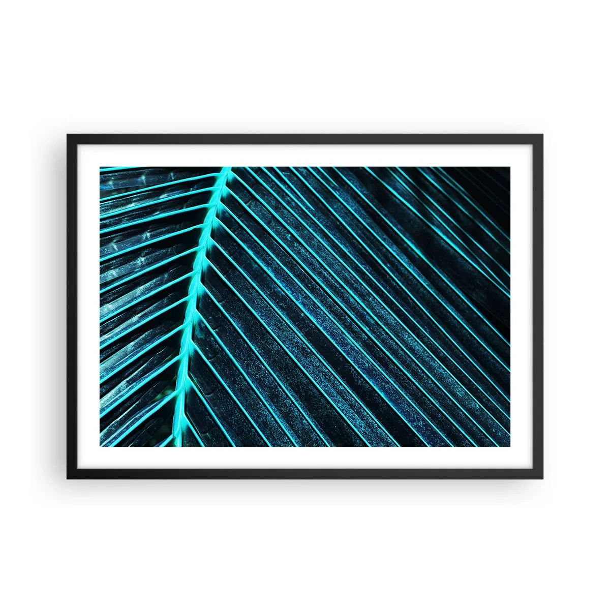Affisch i svart ram - Grön textur - 70x50 cm