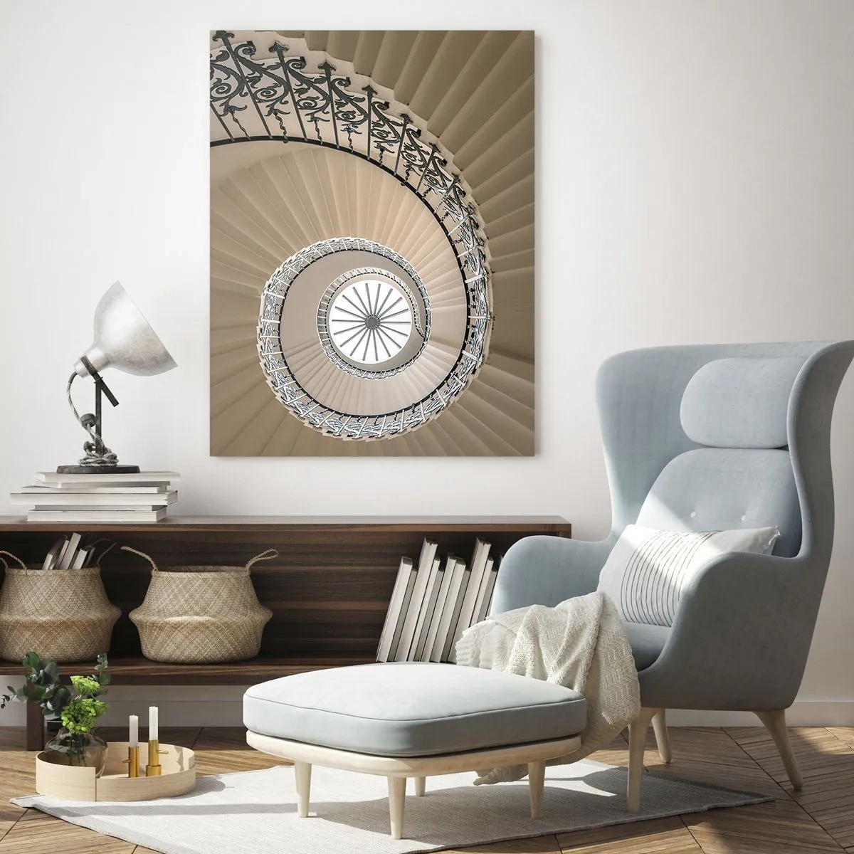 Glastavla - Bild på glas - I musslans mitt - 50x70 cm