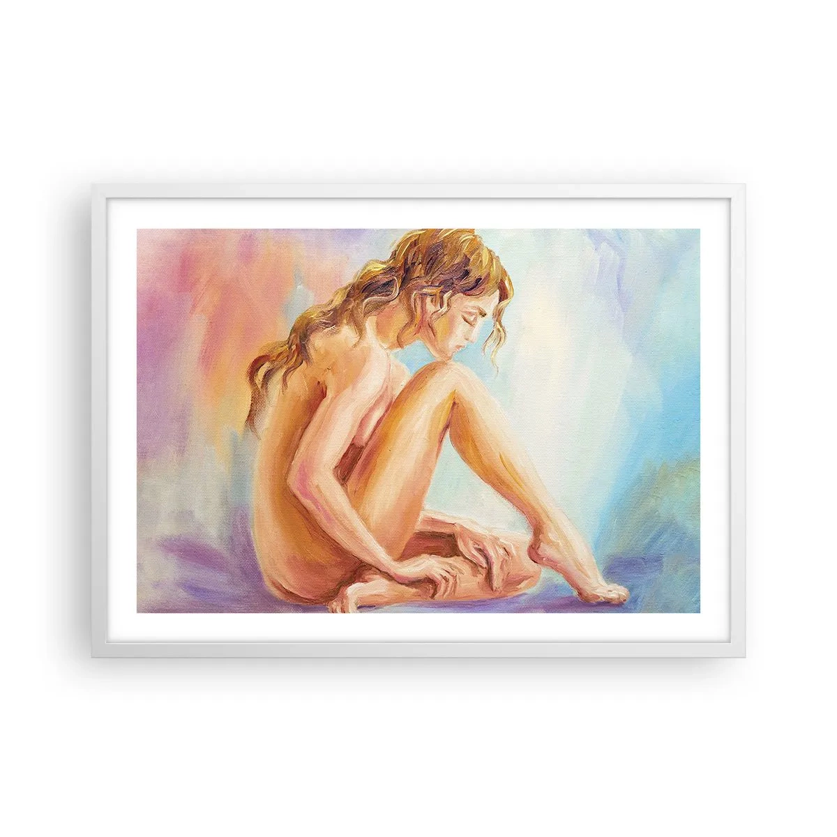 Affisch i vit ram - Kärlekens akt - 70x50 cm