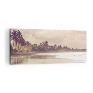 Canvastavla - Bild på duk - Vågornas smekning - 100x40 cm