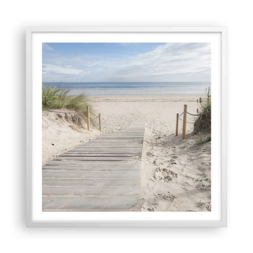 Affisch i vit ram - Mot horisonten - 60x60 cm