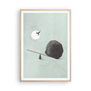 Affisch i ram av ljusek - Uppfylld dröm - 70x100 cm