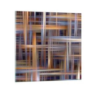 Glastavla - Bild på glas - Vävd av ljus - 60x60 cm