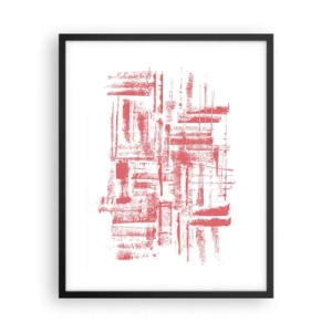 Affisch i svart ram - Röd stad - 40x50 cm