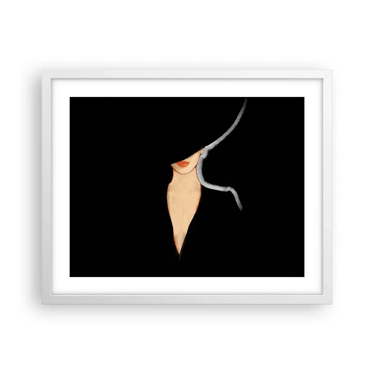 Affisch i vit ram - Elegans och stil - 50x40 cm