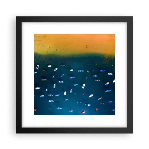 Affisch i svart ram - Ett semesterspel - 30x30 cm