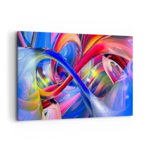 Canvastavla - Bild på duk - Färgdans - 100x70 cm