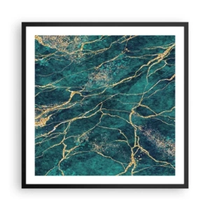Affisch i svart ram - Guldåder - 60x60 cm