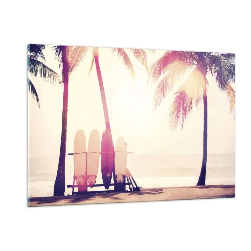 Glastavla - Bild på glas - Det blir en underbar dag - 120x80 cm