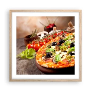 Affisch i ram av ljusek - Ingredienser ur jorden - 50x50 cm