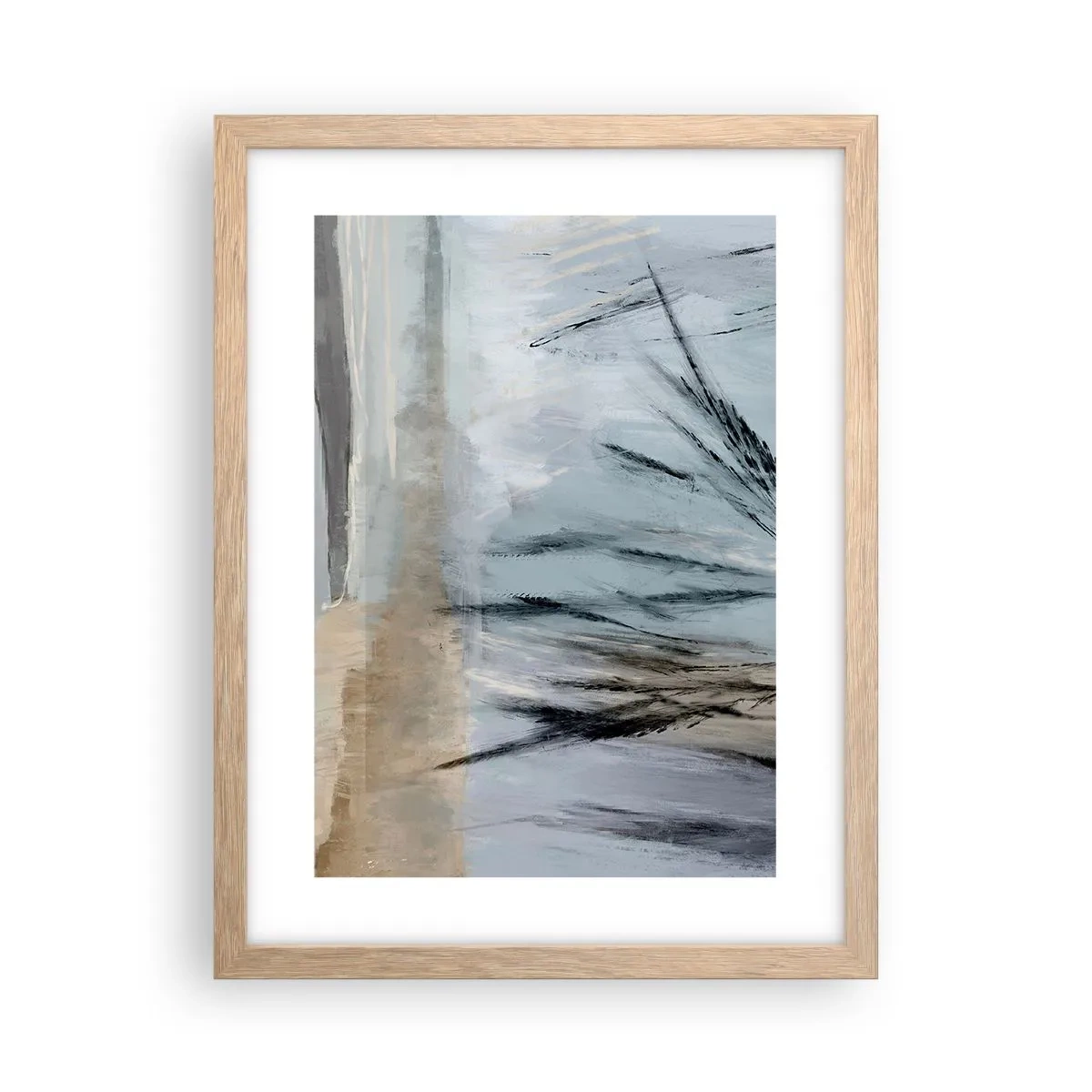 Affisch i ram av ljusek - Vinterfält - 30x40 cm