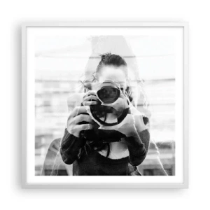 Affisch i vit ram - Skapare och material - 60x60 cm