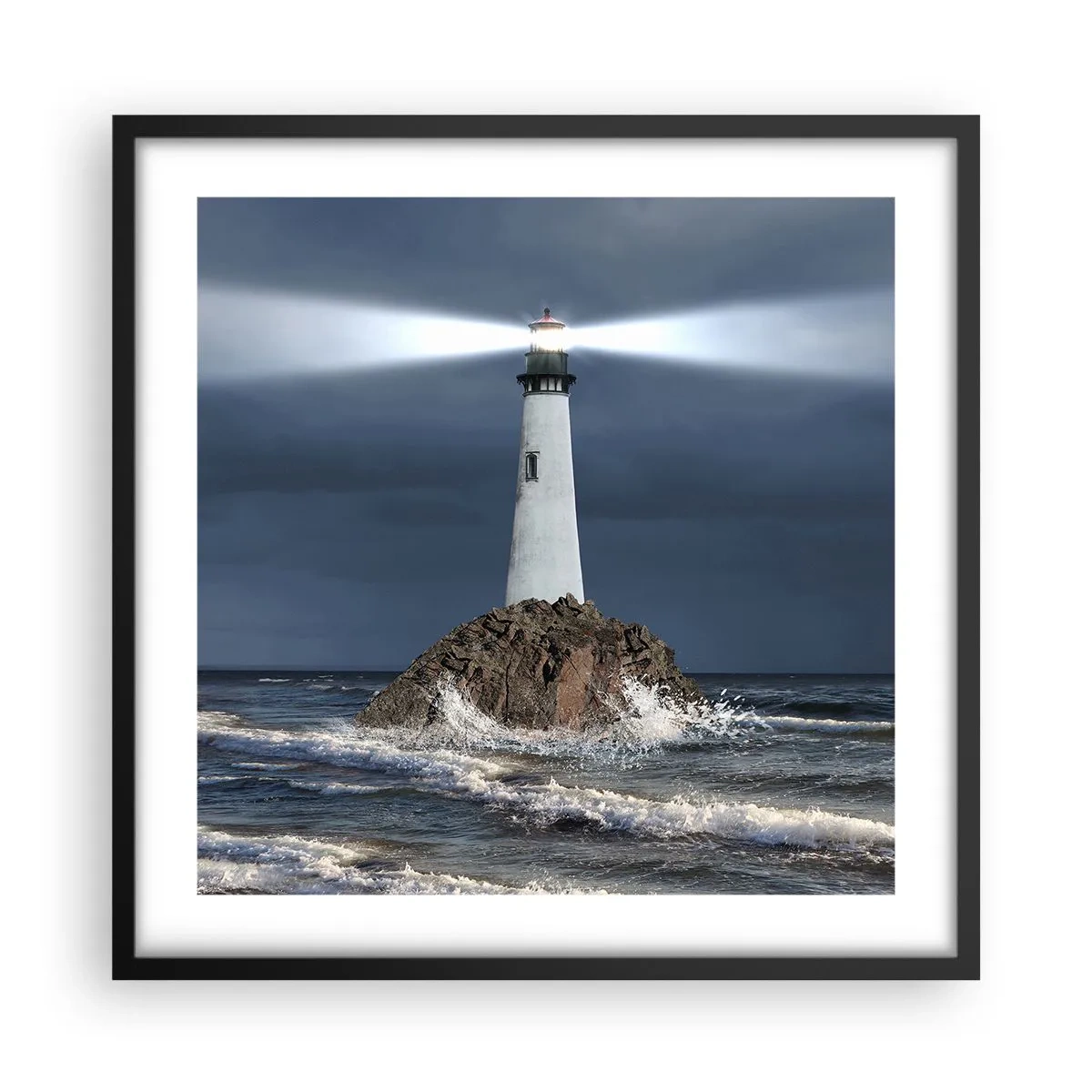 Affisch i svart ram - Här...här...här! - 50x50 cm