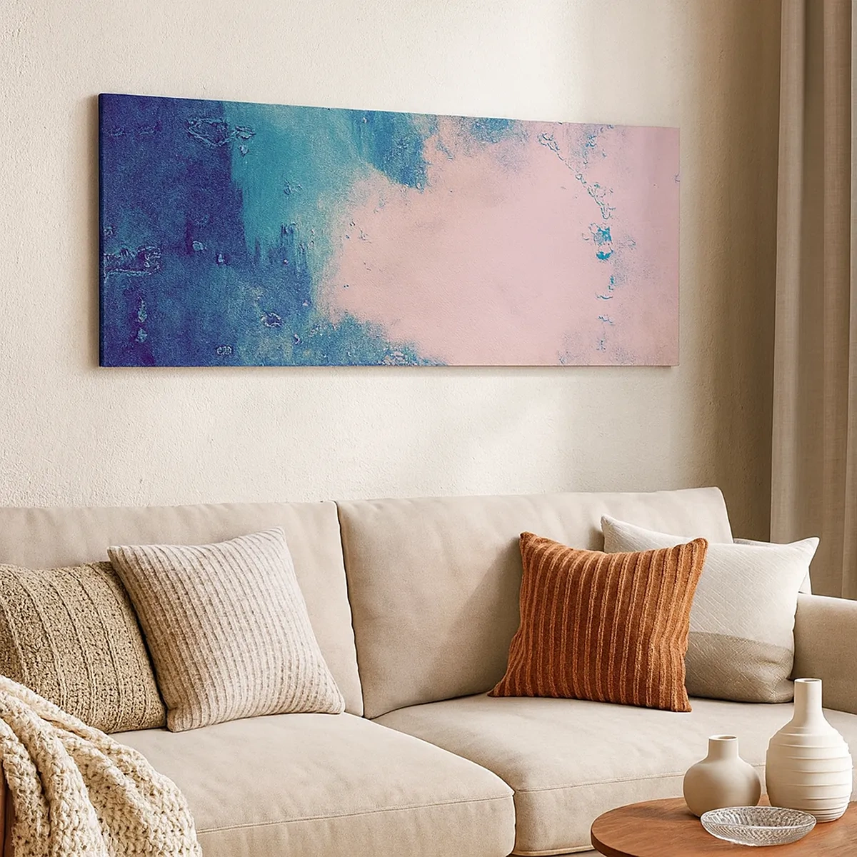 Canvastavla - Bild på duk - Blåa famnar - 30x30 cm