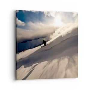Canvastavla - Bild på duk - Fjällutmaningen accepterad - 30x30 cm
