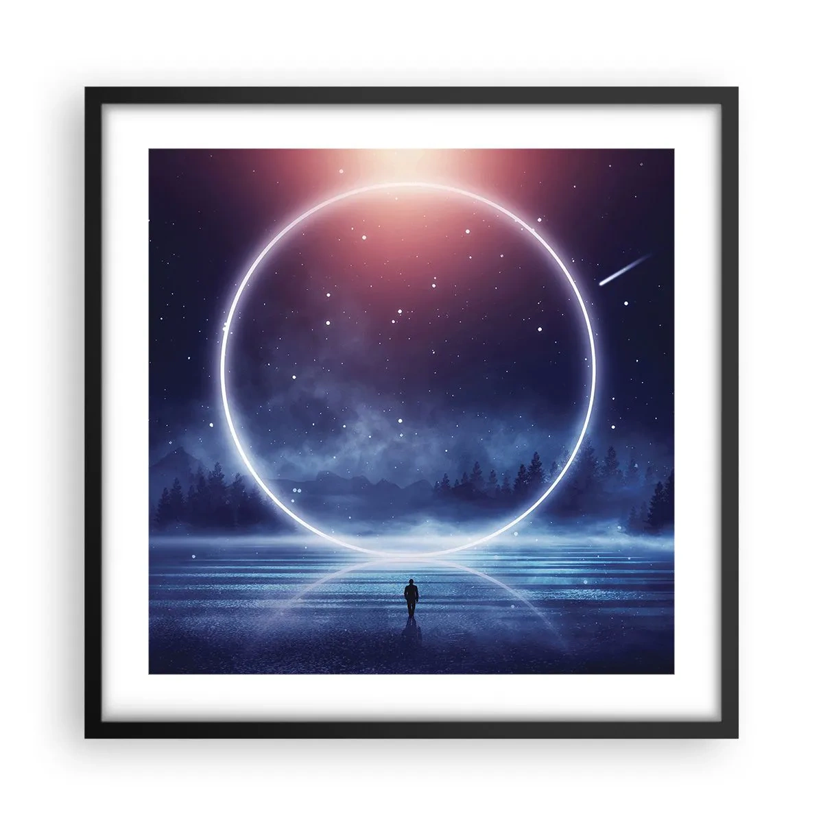 Affisch i svart ram - De finns redan här... - 50x50 cm