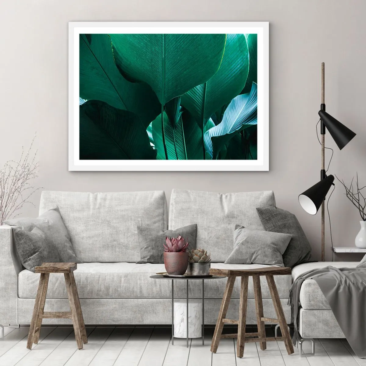 Affisch i vit ram - Vända mot ljuset - 70x50 cm