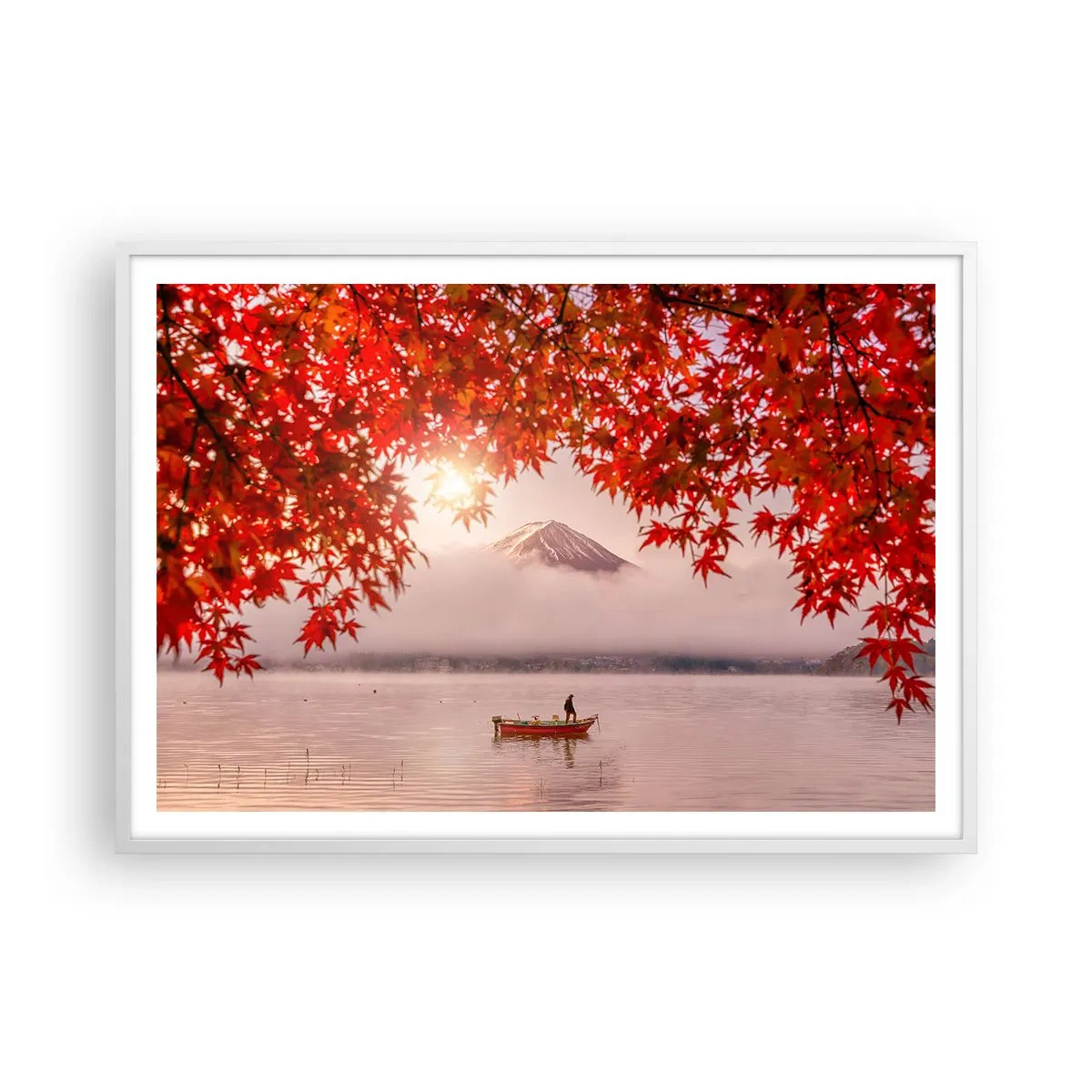 Affisch i vit ram - I japansk stämning - 100x70 cm