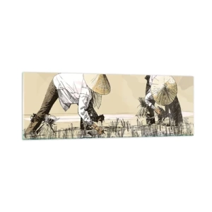 Glastavla - Bild på glas - Lyckad skörd - 90x30 cm