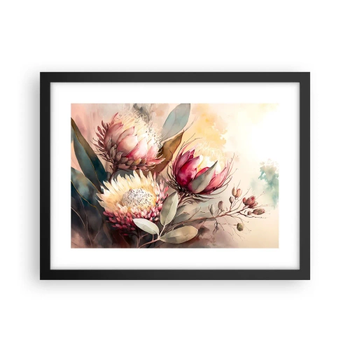 Affisch i svart ram - Från profil och en face - 40x30 cm