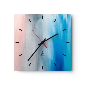 Väggklocka - Klocka på glas - Element: luft - 40x40 cm