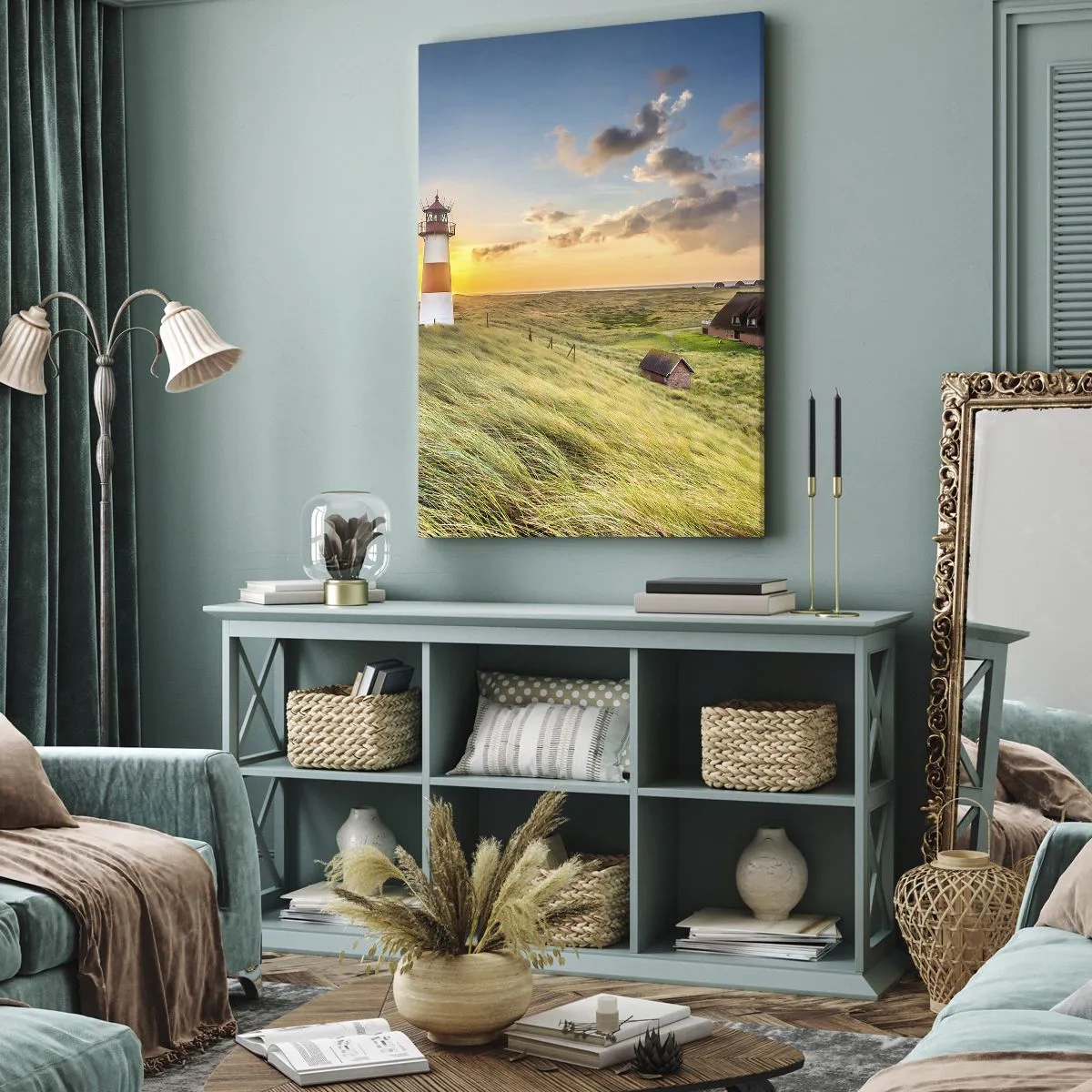 Canvastavla - Bild på duk - Mellan vågorna - 50x70 cm