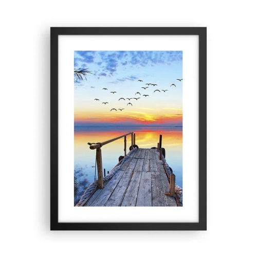 Affisch i svart ram - Dags att vända hem... - 30x40 cm