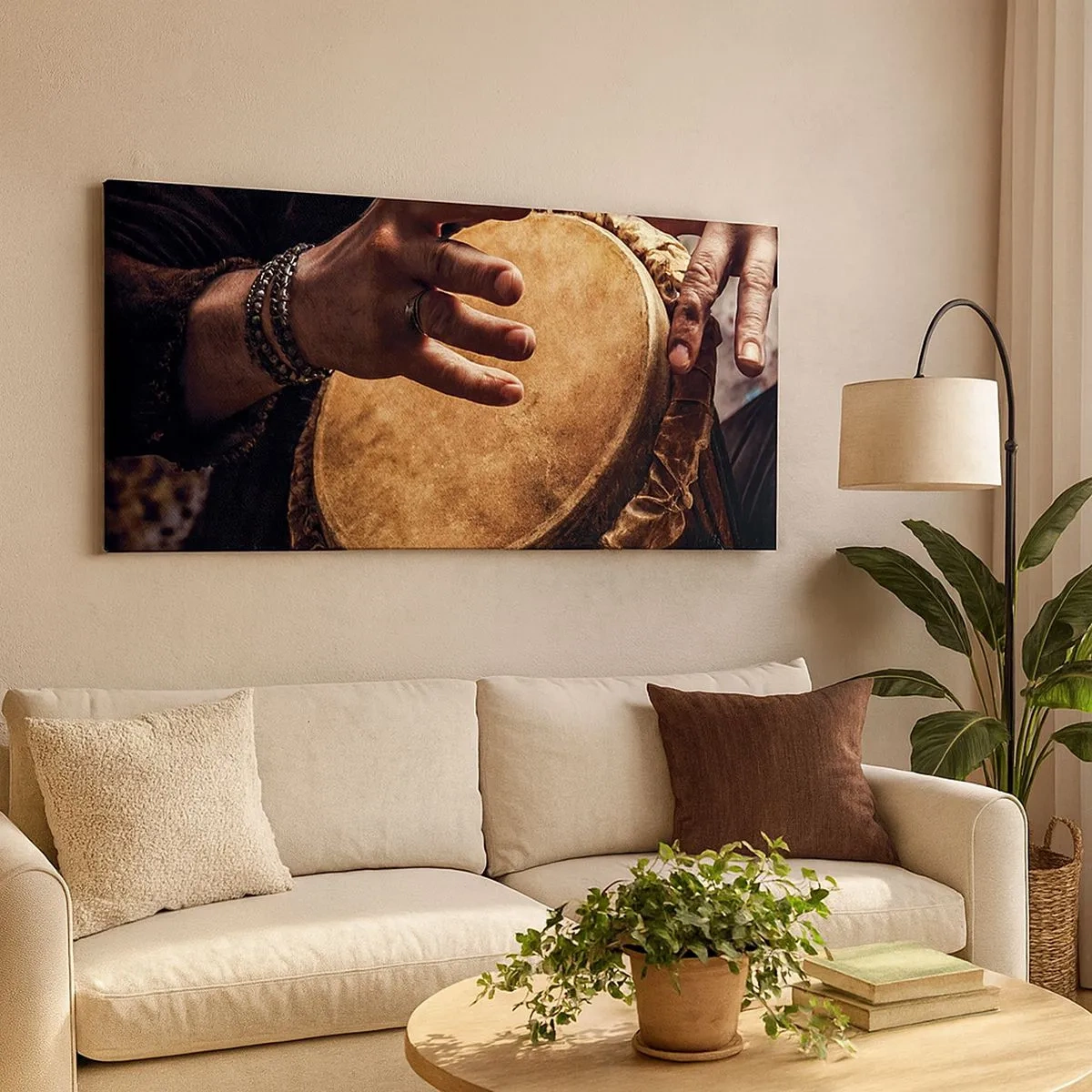 Canvastavla - Bild på duk - I hjärtats takt - 100x40 cm